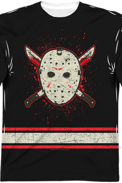 Jason Voorhees Sublimated Faux Friday the 13th Hockey Jersey