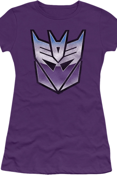 Ladies Vintage Purple Decepticons Logo Transformers Shirt