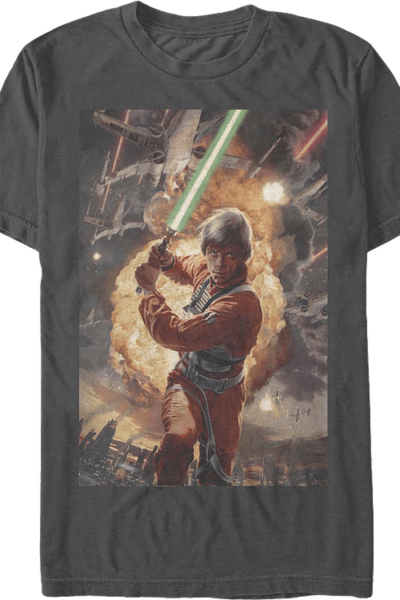 Luke Skywalker Action Poster Star Wars T-Shirt