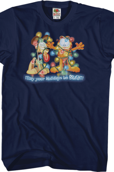 May Your Holidays Be Bright Garfield T-Shirt