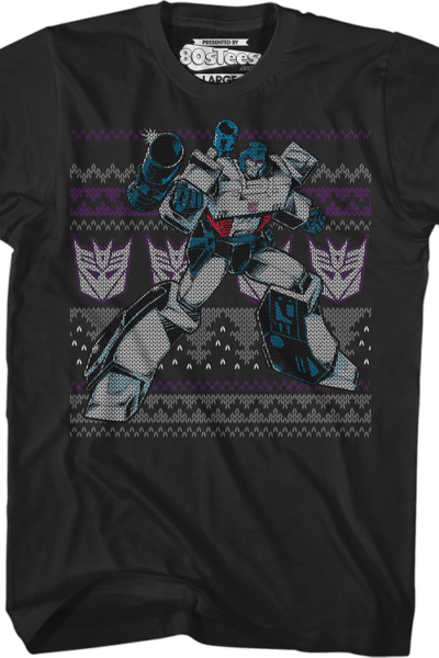 Megatron Faux Ugly Christmas Sweater Transformers T-Shirt