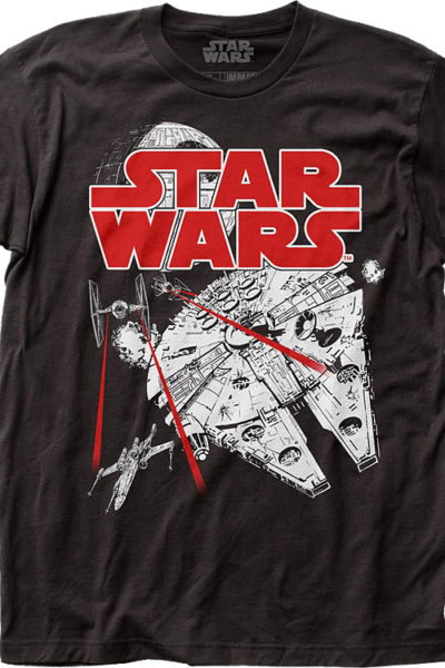 Millennium Falcon Chase Star Wars T-Shirt