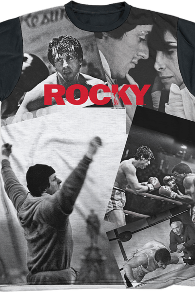 Movie Scene Collage Rocky T-Shirt
