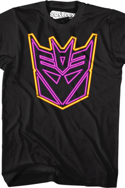Neon Decepticons Logo Transformers T-Shirt
