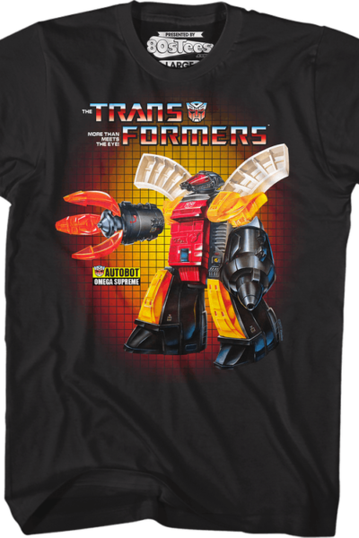 Omega Supreme Box Art Transformers T-Shirt