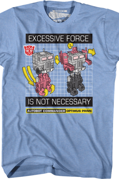Optimus Prime Excessive Force Transformers T-Shirt