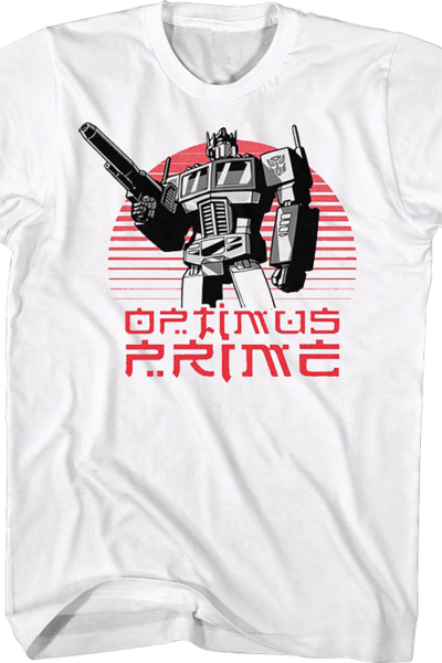 Optimus Prime Sunset Transformers T-Shirt