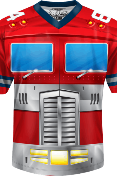 Optimus Prime Transformers Football Jersey