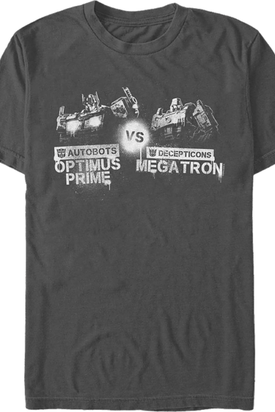 Optimus Prime vs Megatron Transformers T-Shirt