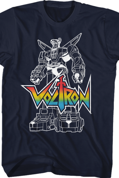 Outlined Defender of the Universe Voltron T-Shirt