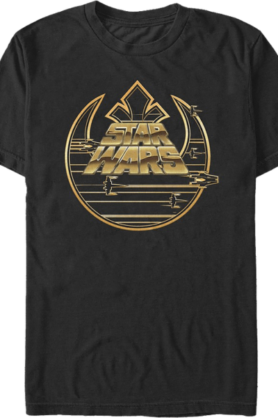 Rebel Alliance And Movie Logos Star Wars T-Shirt