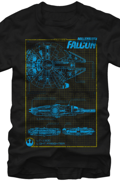 Schematic Millennium Falcon Star Wars T-Shirt