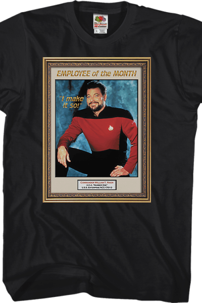 Star Trek Commander Riker Employee of the Month T-Shirt