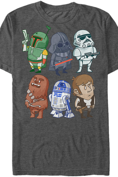 Star Wars Cartoon Characters T-Shirt