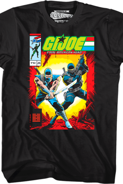 Storm Shadow And Snake Eyes Comic Book Cover GI Joe T-Shirt