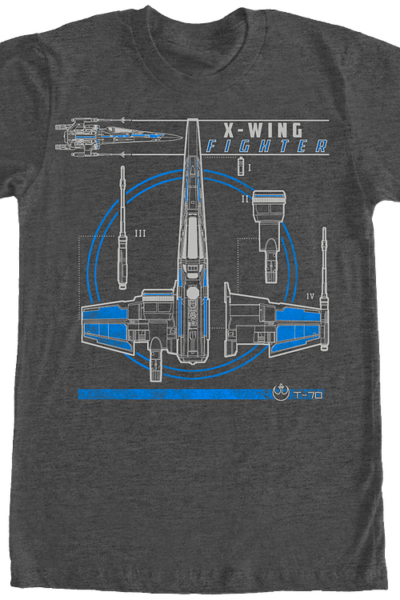 T-70 X-Wing Fighter Star Wars T-Shirt