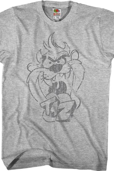 Taz Sketch Looney Tunes T-Shirt