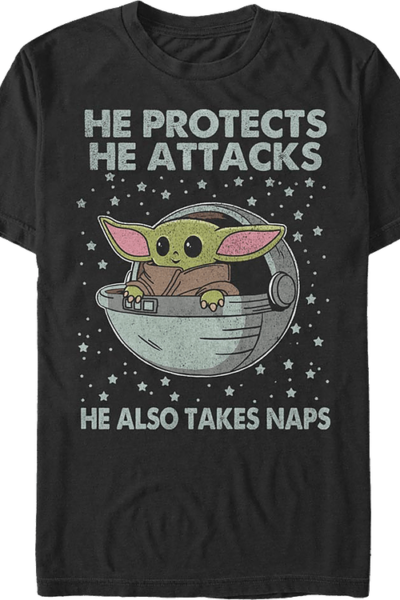 The Child Naps The Mandalorian Star Wars T-Shirt