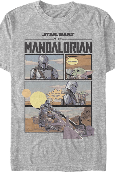 The Mandalorian Comic Book Panels Star Wars T-Shirt
