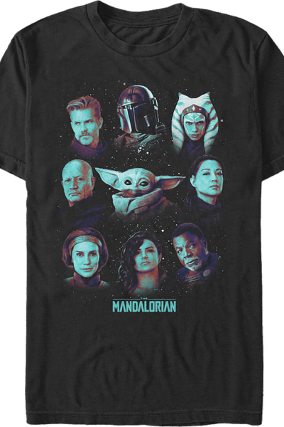 The Mandalorian Galaxy Collage Star Wars T-Shirt