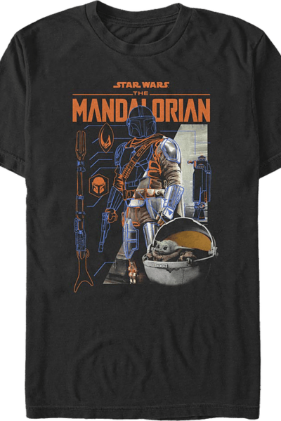The Mandalorian Outlines Star Wars T-Shirt