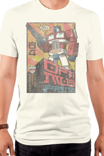 Vintage Optimus Prime Poster Transformers T-Shirt