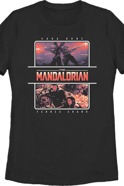 Womens Cara Dune And Fennec Shand The Mandalorian Star Wars Shirt