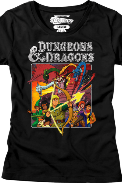 Womens Cartoon Characters Dungeons & Dragons Shirt