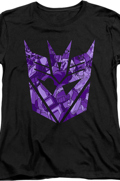 Womens Decepticon Logo Illustrations Transformers Shirt