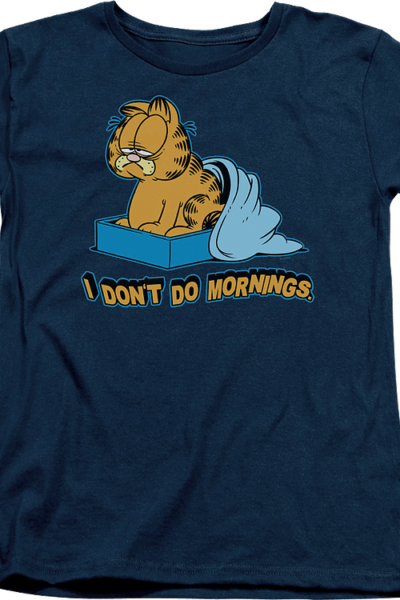 Womens I Don’t Do Mornings Garfield Shirt