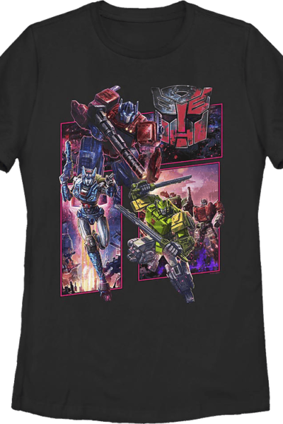 Womens Logo And Autobots Transformers Shirt