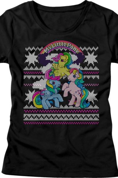 Womens My Little Pony Faux Knit Christmas Shirt