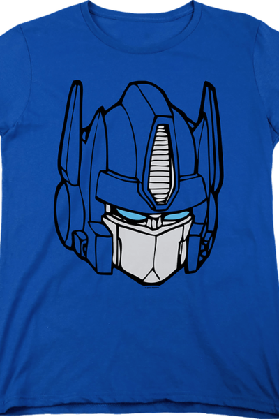 Womens Optimus Prime Head Shot Transformers Shirt