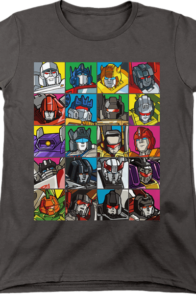 Womens Robot Collage Transformers Shirt
