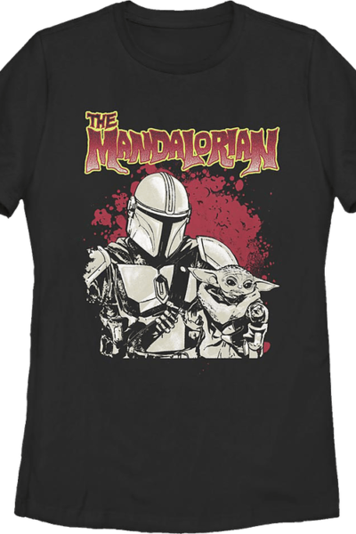 Womens The Mandalorian Bounty Hunter And Child Star Wars Shirt