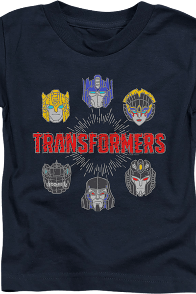 Youth Autobots And Decepticons Head Shots Transformers Shirt