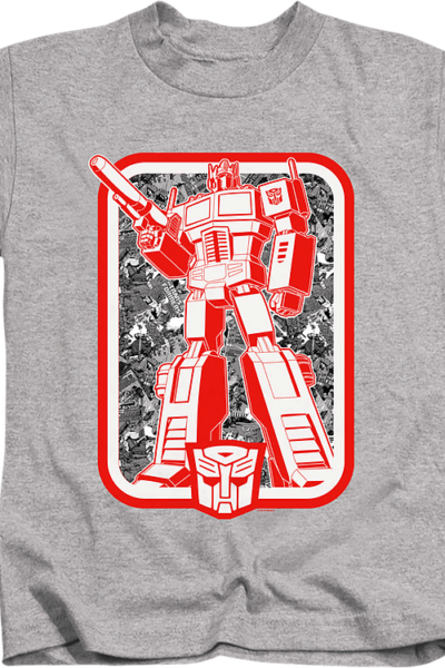 Youth Autobots Leader Optimus Prime Transformers Shirt
