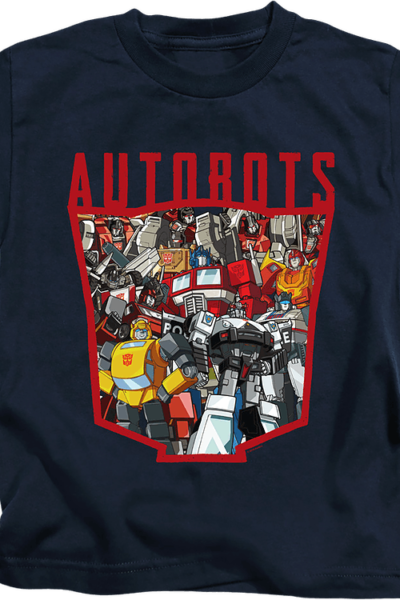 Youth Autobots Logo Collage Transformers Shirt