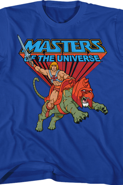 Youth Battle Cat and He-Man Masters of the Universe Shirt