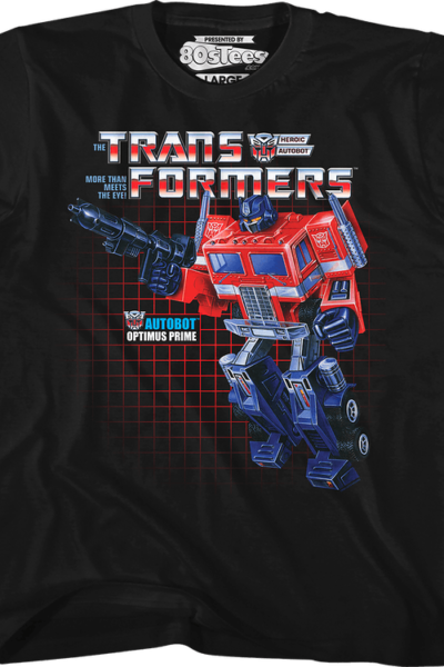 Youth Box Art Optimus Prime Shirt