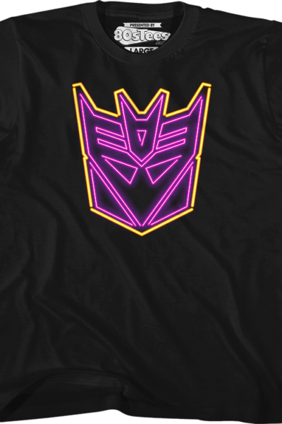 Youth Neon Decepticons Logo Transformers Shirt