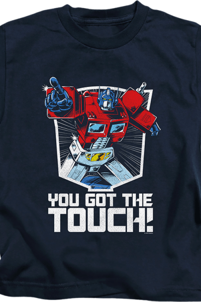 Youth Optimus Prime You Got The Touch Transformers Shirt