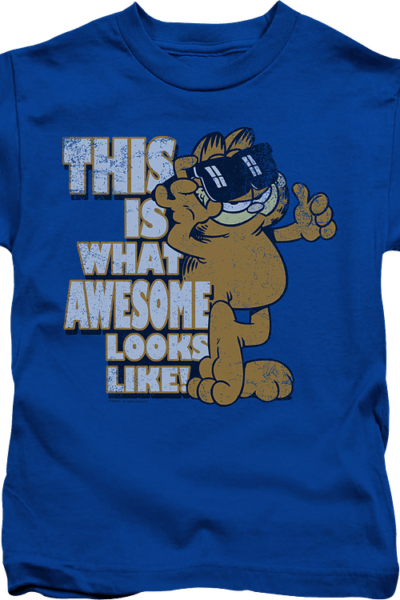 Youth This Is What Awesome Looks Like Garfield Shirt