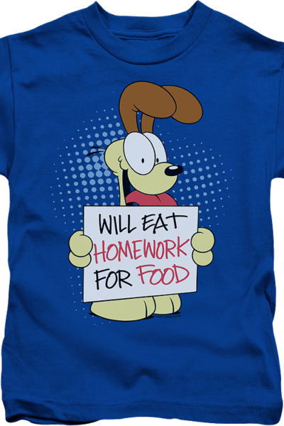 Youth Will Eat Homework Garfield Shirt