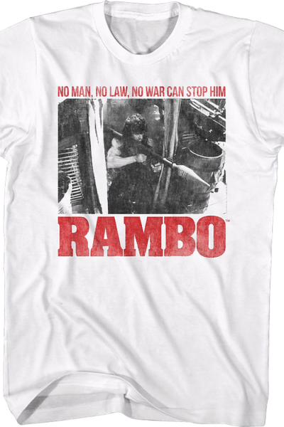 No Man No Law No War Can Stop Him Rambo
