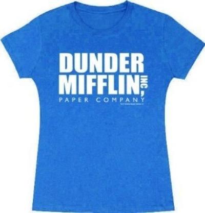 Dunder Mifflin INC Paper Company Logo Juniors Tee