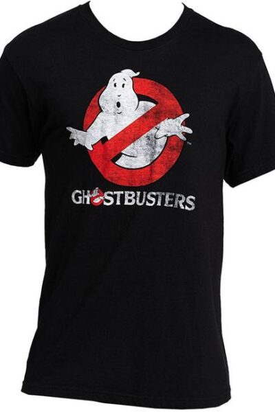 Ghostbusters Faded Logo To Go Black T-Shirt