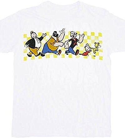 Popeye Characters Marching White T-shirt