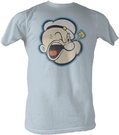 Popeye The Sailorman Head Color Distressed T-shirt