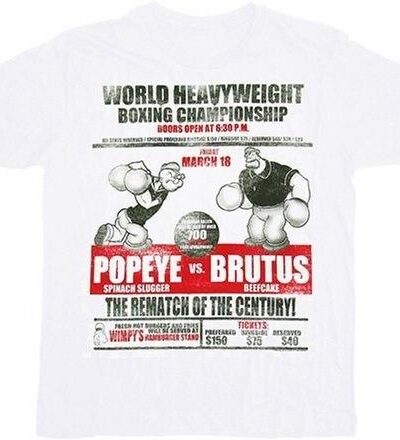 Popeye The Sailor Man Classic Cartoon Rematch Of The Century Adult T Shirt